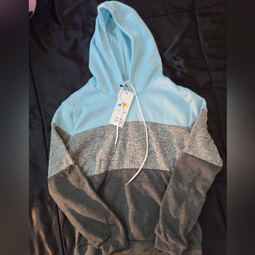 Women's colorblock drawstring hoodie